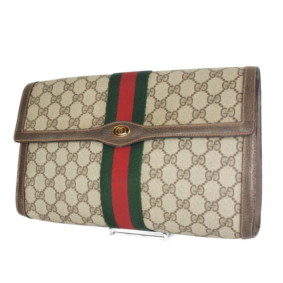 🔴SOLD🔴Gucci Ophidia Sherry Line Supreme GG Monogram Clutch Bag - Picture 7 of 13